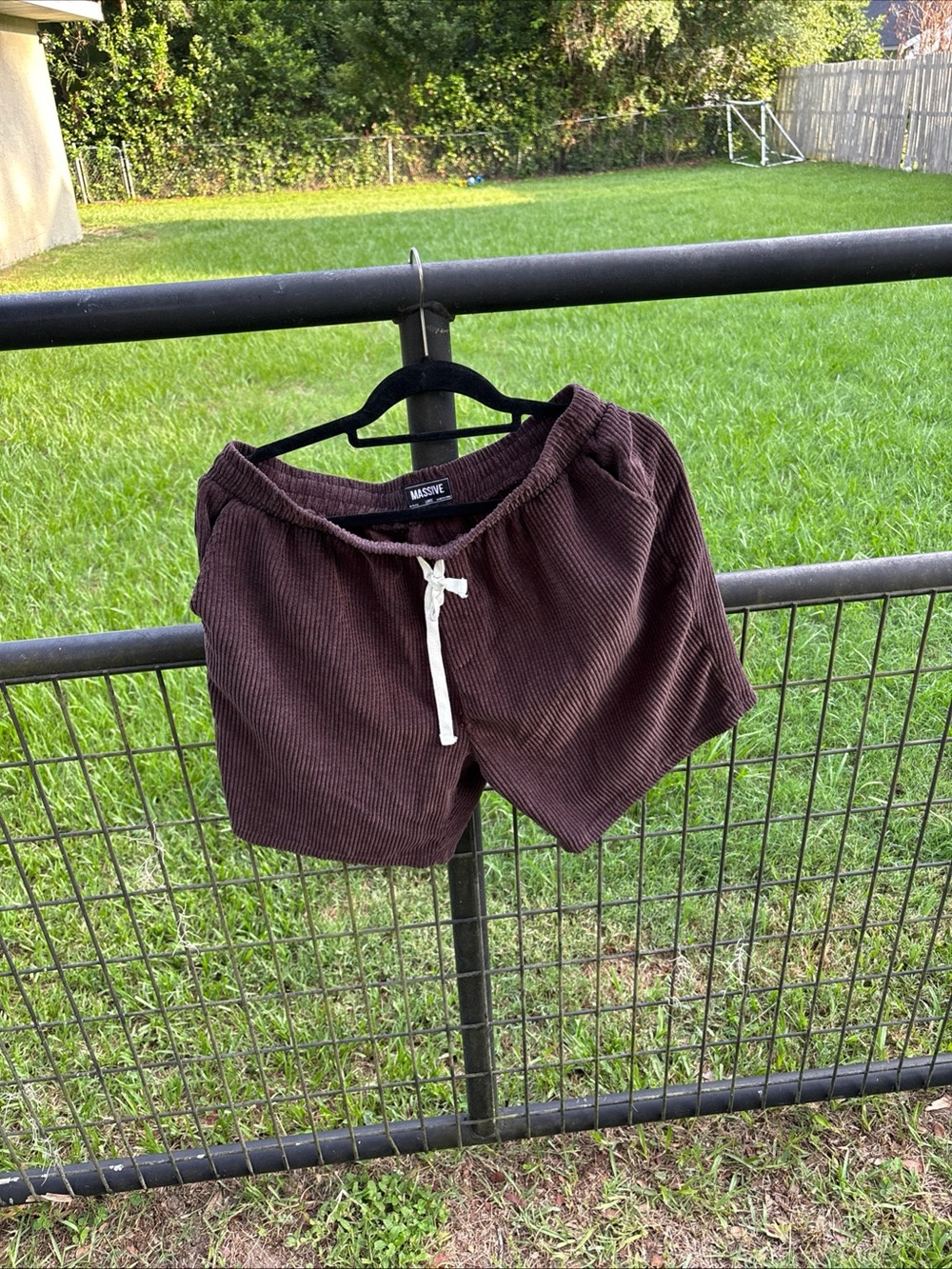Madewell style Chocolate Corduroy Drawstring Lounge Shorts